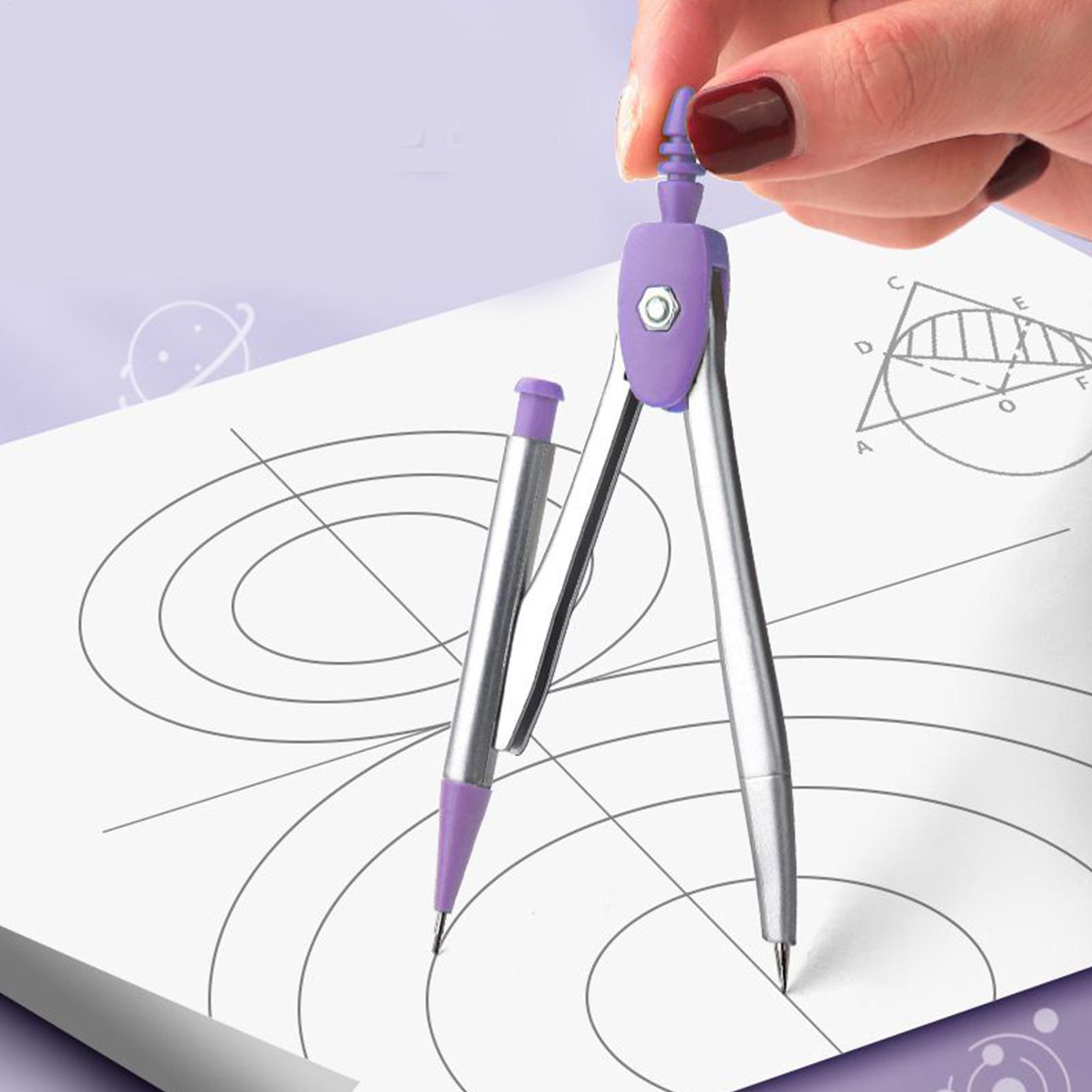 Compass Geometry Set - 学生用幾何学セット 学校用分度器とコンパス 数学セット 製図ツール 文房具 収納ボックス付き