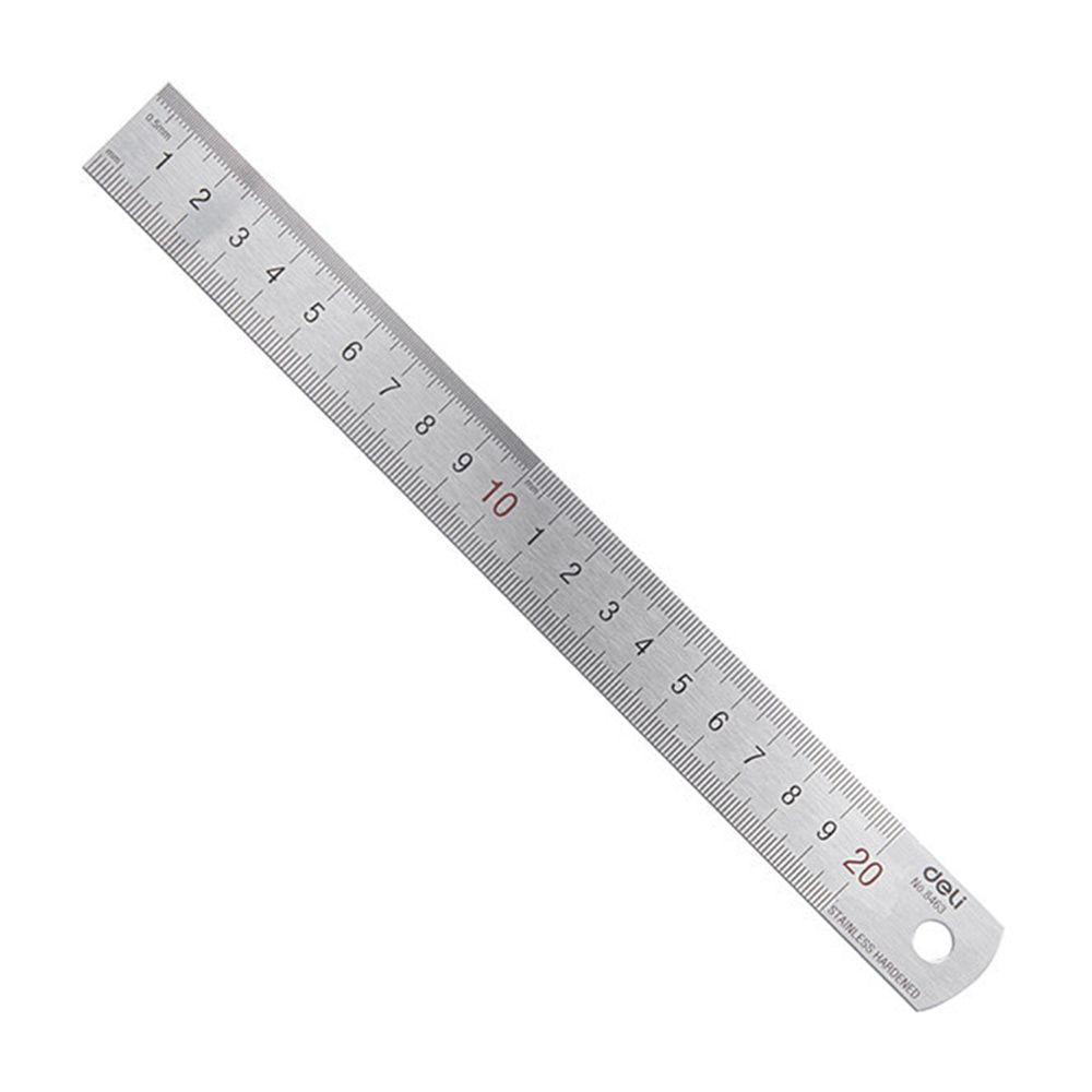 Stationery Office Supply Store - デリ20cmステンレス鋼金属ストレート定規mmインチ測定スケールルールアーティストアートステーショナリーストアオフィス学用品