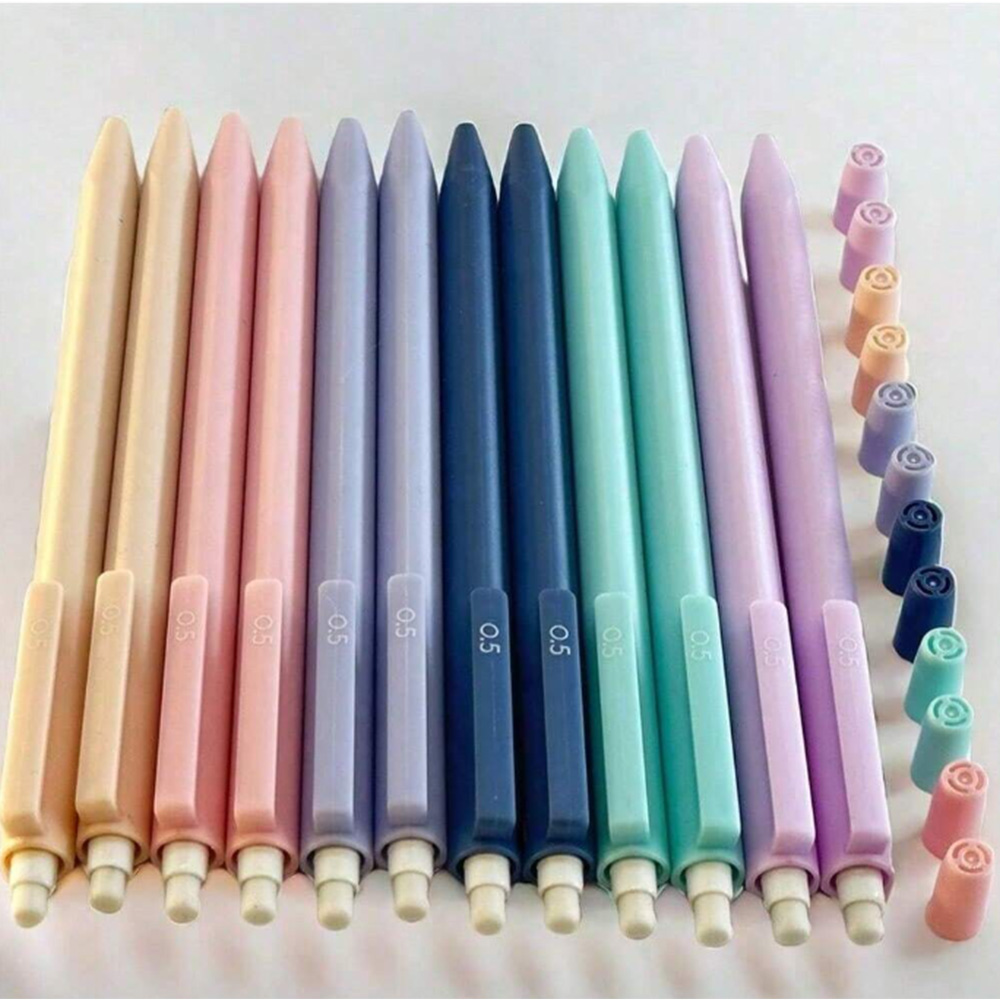 Highlighter Set Pastel - かわいいパステルシャープペンシルセット、0.5mmと0.7mmのデュアルサイズで正確な書き込み、アート描画、スケッチが可能、女の子の学用品