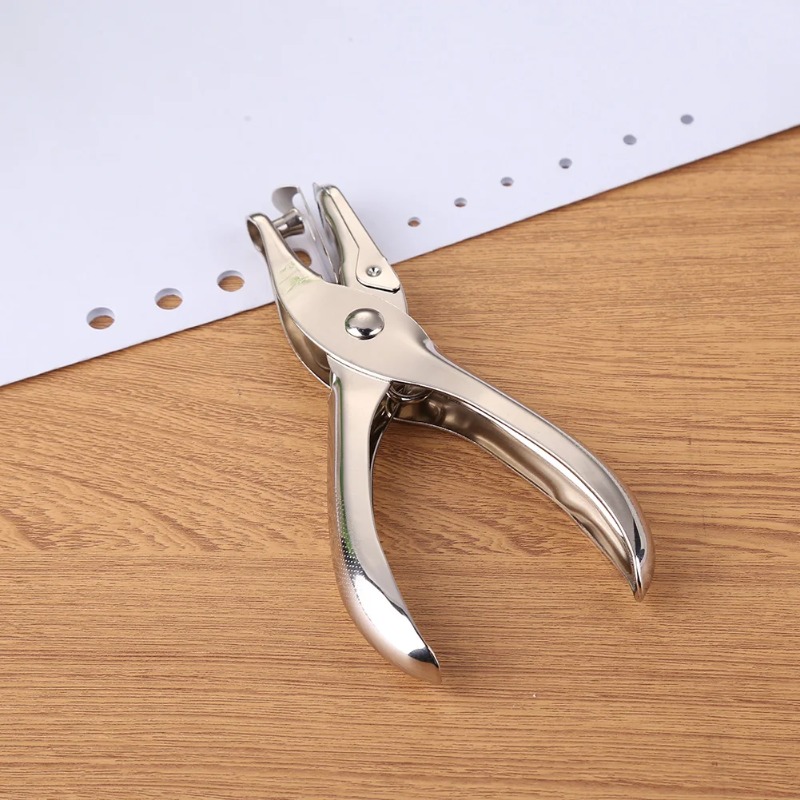 Paper Punch 3 Hole - 3/6mm穴あけパンチ ポータブルシングルホールパンチ 紙素材 スクラップブッキング ハンドヘルドメタルクラフト オフィス製本用品