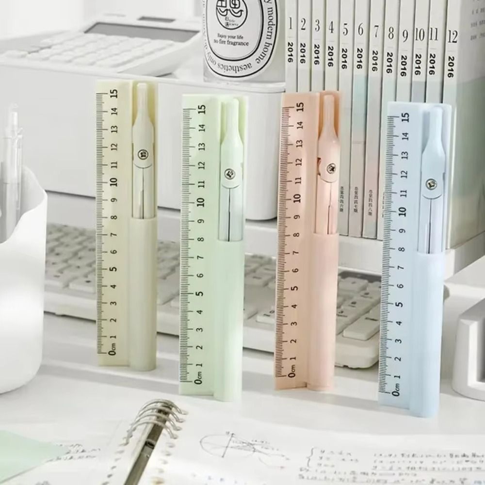 Compass Geometry Set - 3-in-1 コンパスペン 学生試験用両用製図定規 多機能幾何学コンパス定規セット 文房具