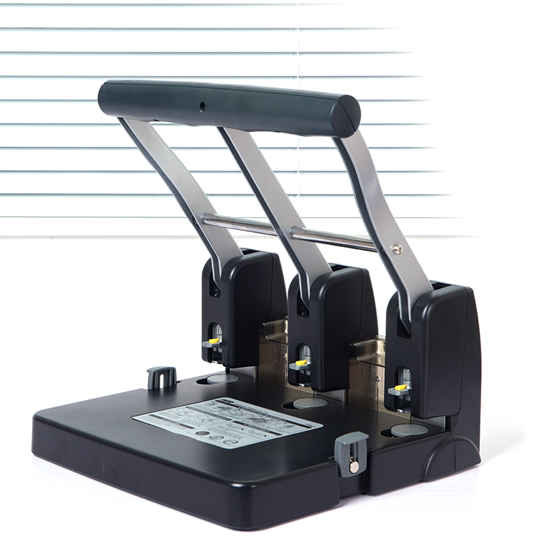 Paper Punch 3 Hole - P-1000-3 最高の大型調整可能ヘビーデューティー手動ノート3リングサークルパンチャー紙用3穴パンチ