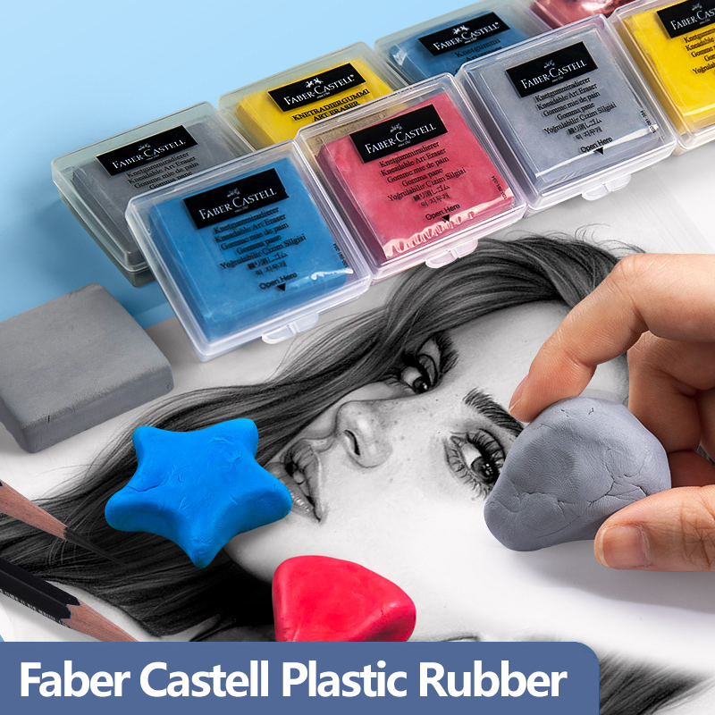 Rubber Eraser Kneaded - ファバーカステル-可塑性ゴム、ソフトアート消しゴム、スケッチ、絵画、ハイライト、練り、描画ツール、4個