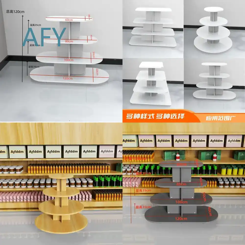 Stationery Office Supply Store - 木製丸型キャビネット（スーパーマーケット、コンビニ、文房具、事務用品、母子ケア用品、粉ミルク用）