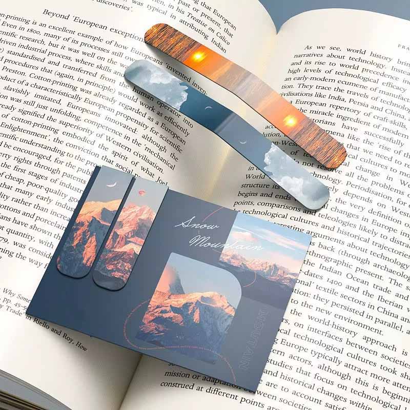 2 個の風景をテーマにした磁気ブックマークマグネットページマ - Bookmark Magnetic Clip のレビューと価格