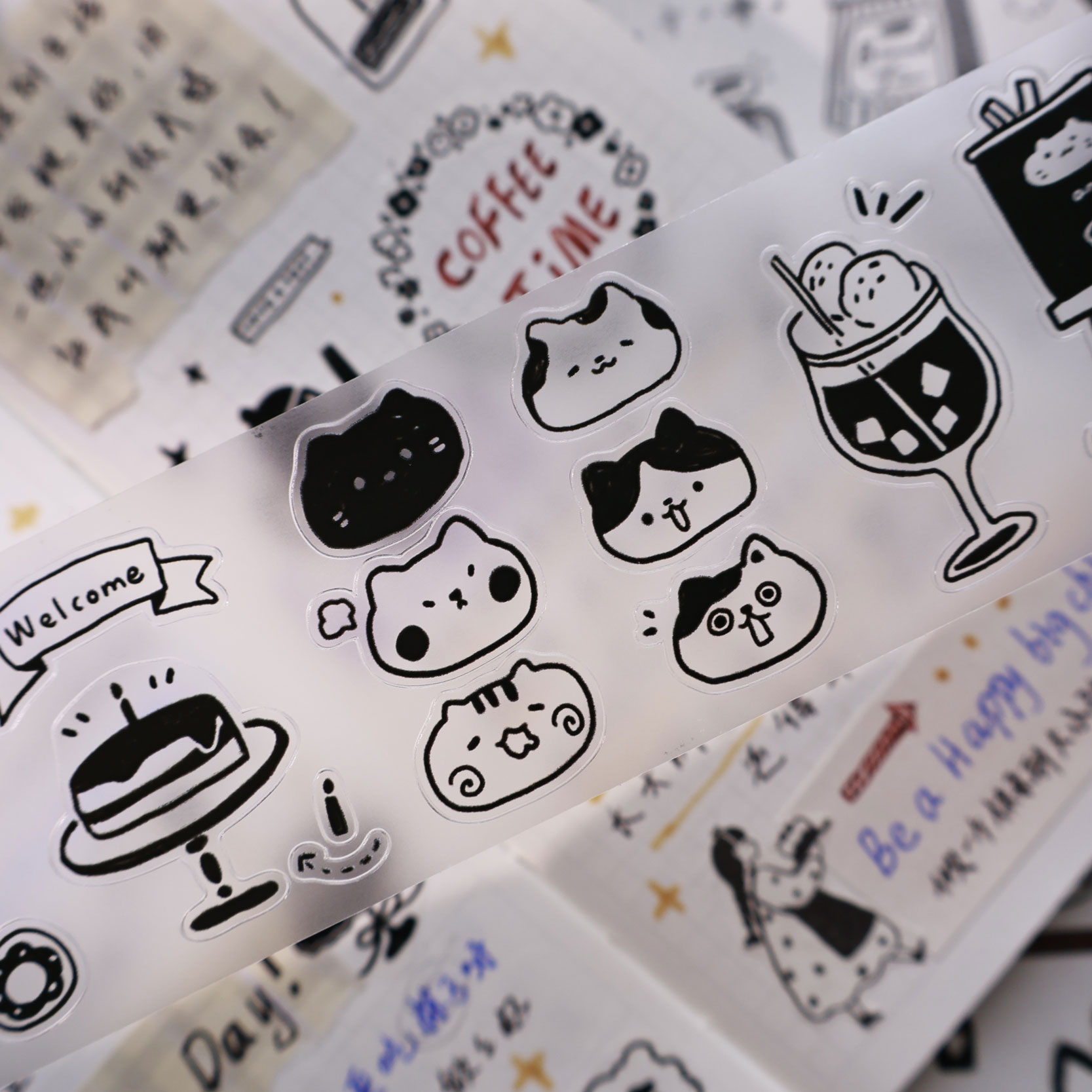 YiEr スタジオヴィンテージデイリー猫のコーヒーライフ和紙 - Washi Tape Set のレビューと価格
