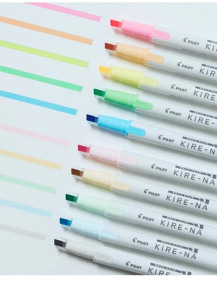 パイロット キレナ ハイライターペンセット デュアルチップ  - Highlighter Set Pastel のレビューと価格