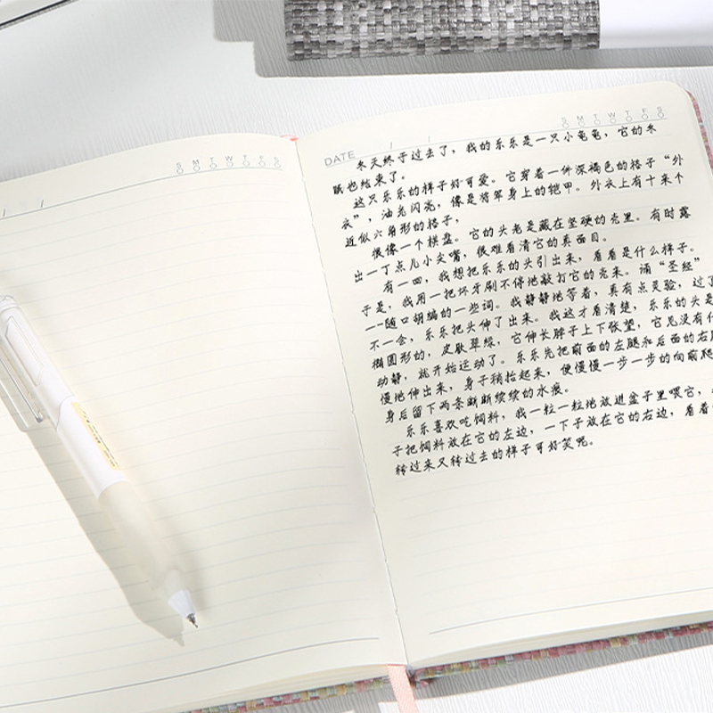 A5 ノートブック模造リネンハードカバー弾性バンド付き 19 - Notebook Dotted A5 のレビューと価格