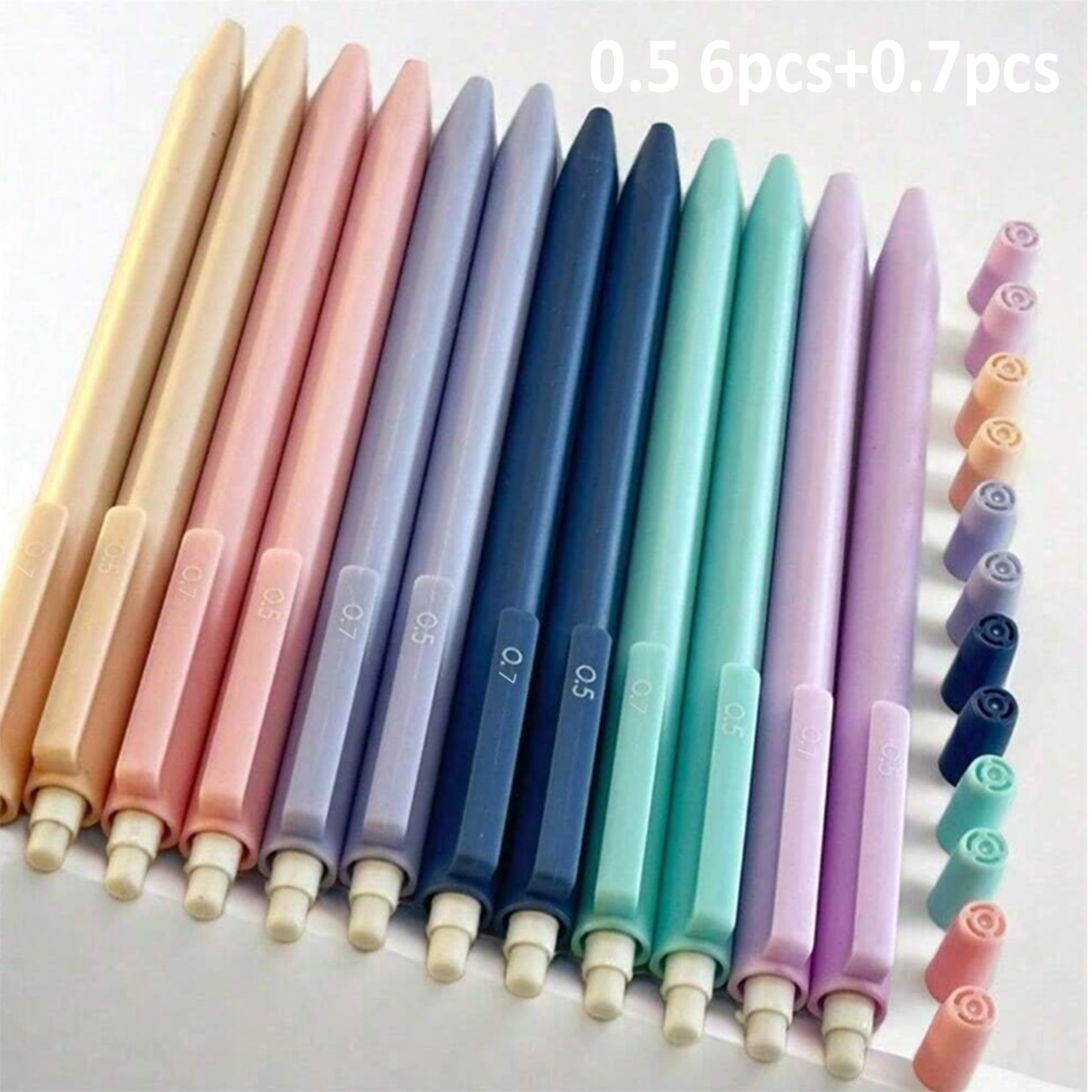 かわいいパステルシャープペンシルセット、0.5mmと0.7m - Highlighter Set Pastel のレビューと価格