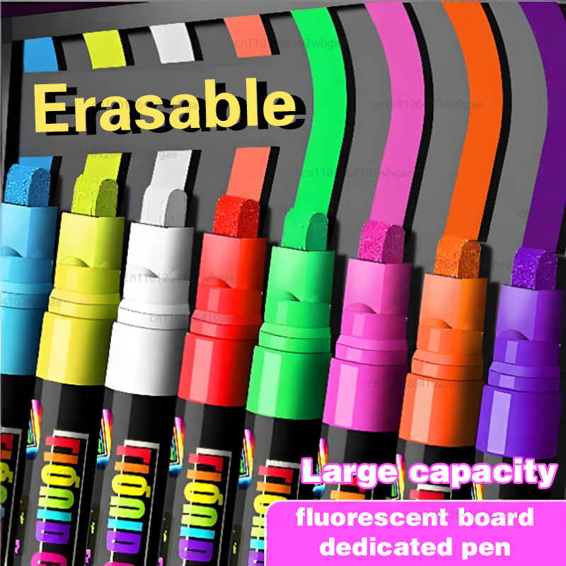 8色8mm液体チョーク消せる蛍光マーカーペン、ホワイトボード - Highlighter Set Pastel のレビューと価格