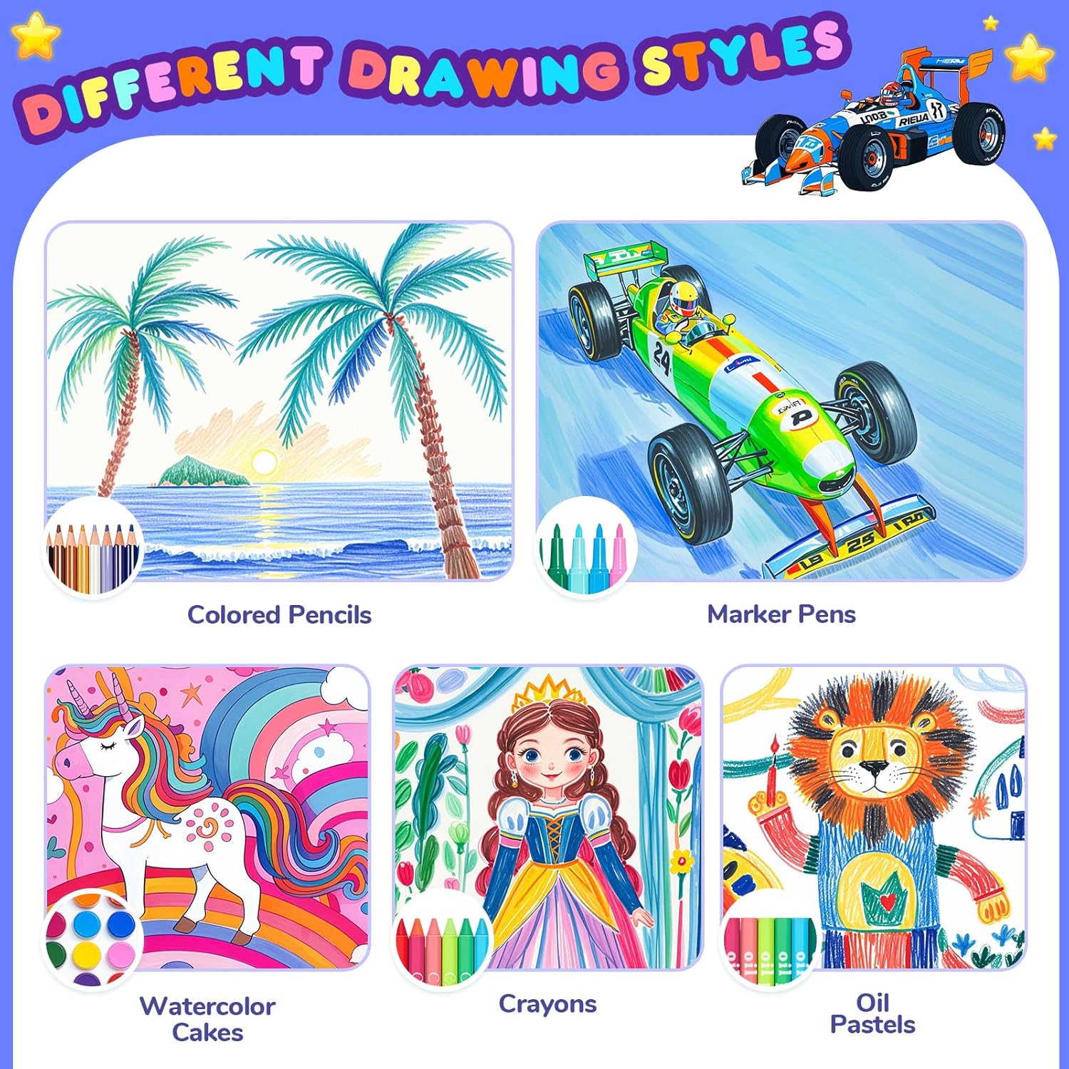 110個入りアート＆クラフト用品セット、塗り絵ペンセット、マ - Highlighter Set Pastel のレビューと価格