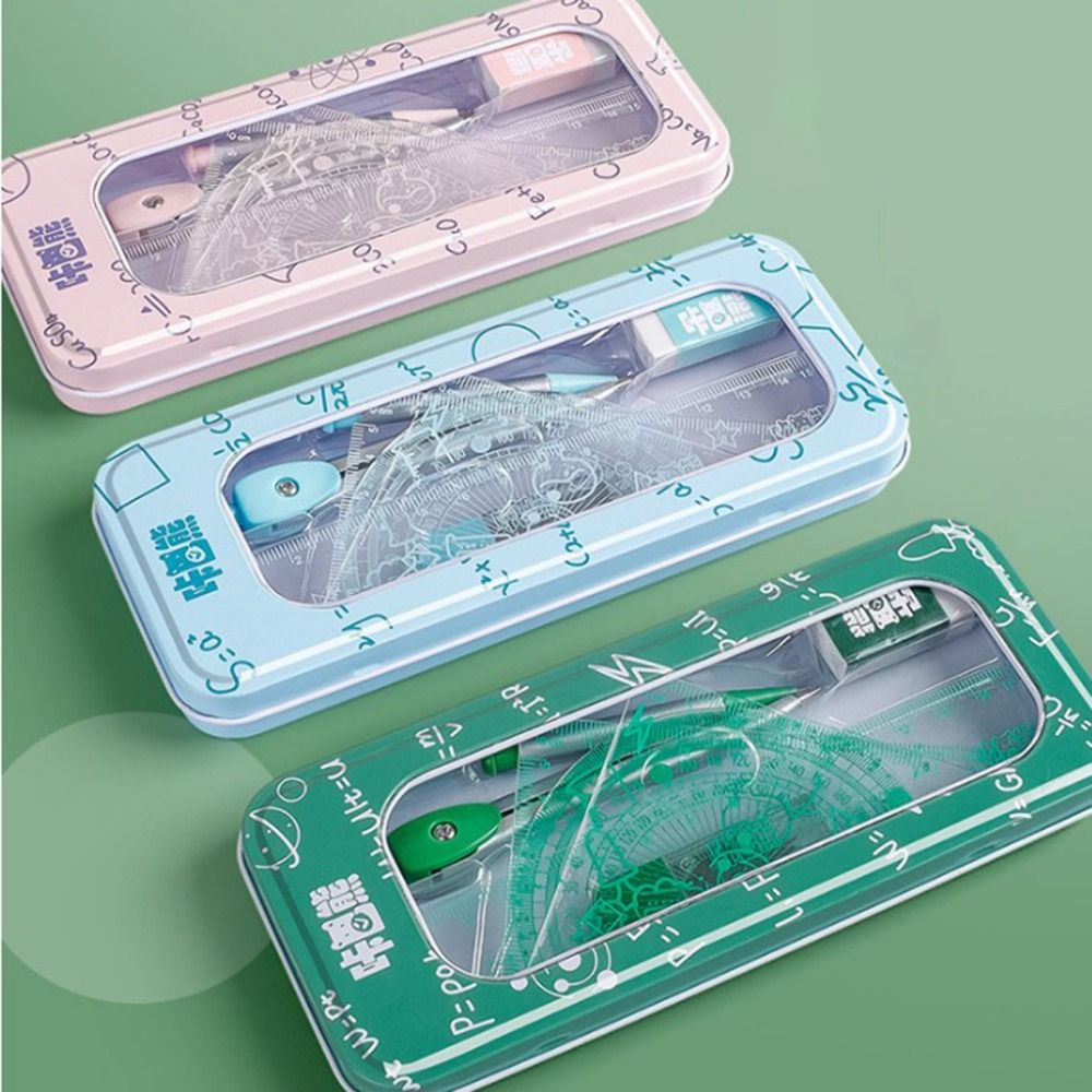 8 ピース/セット多機能数学幾何学セット 0.7 ミリメート - Compass Geometry Set のレビューと価格