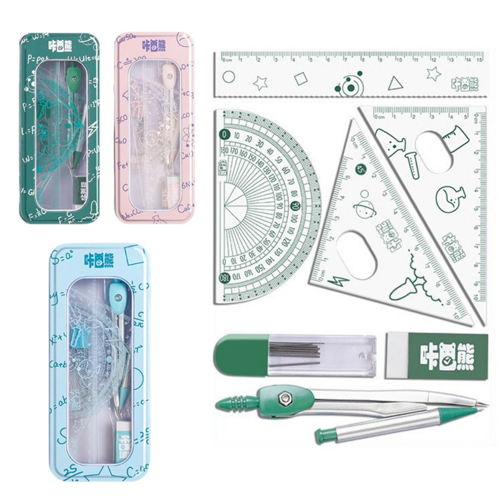 8 ピース/セット多機能数学幾何学セット 0.7 ミリメート - Compass Geometry Set のレビューと価格