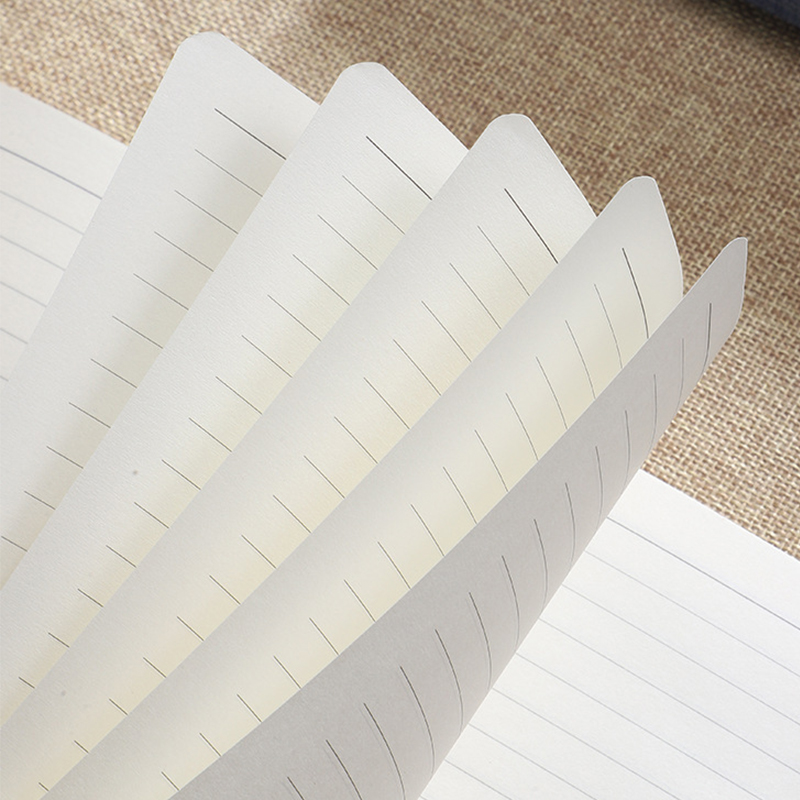 伸縮性のあるバンド付きA5ジャーナルリネン布製ハードカバーノ - Notebook Dotted A5 のレビューと価格