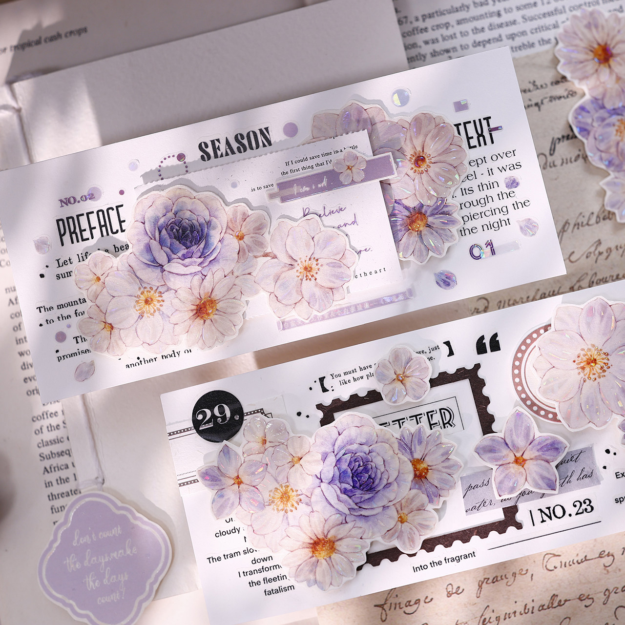 XiaoBaiJia スタジオヴィンテージ淡い紫のローズホワ - Washi Tape Set のレビューと価格