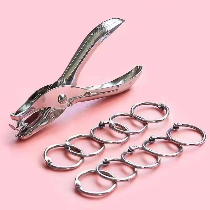 手持ち式金属製文房具用丸穴パンチ、穴径3/6mm、穴あけペン - Paper Punch 3 Hole のレビューと価格