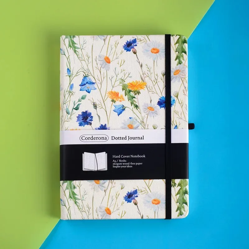 新しいコルデロナ花柄ドット入りジャーナル 160gsm 厚紙 - Notebook Dotted A5 のレビューと価格
